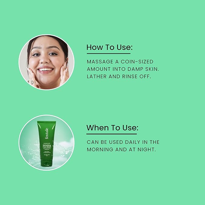 Foxtale Refreshing Face Wash for Deep Cleansing with Niacinamide, Hydrates & Brightens, Non-Drying Cleanser for Glowing Skin, Men & Women, For All Skin Types - 100 ml face Wash from FoxTale