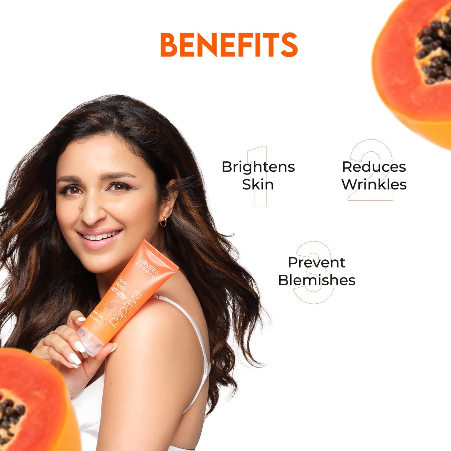Jovees Herbal Papaya Face Wash For Women/Men | Brightening and Glowing Skin | Removes Pigmentation and Dark Spots | For All Skin Types 120ML from JOVEES