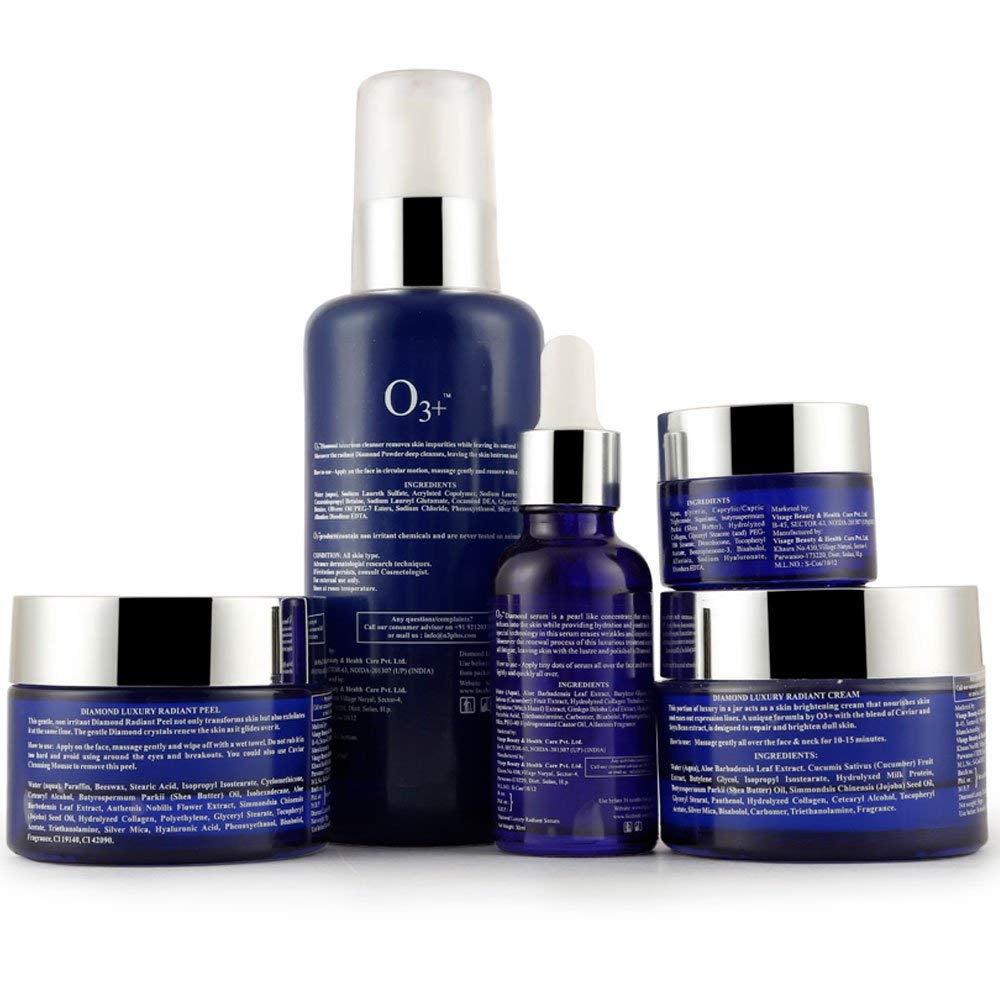 O3+ Diamond Luxury System Facial Kit For Bridal Makeup And Ultra Glow Treatments - Perfect For All Skin Type To Increase Shine And Glow On Face facial Kits from HAVIN.IN