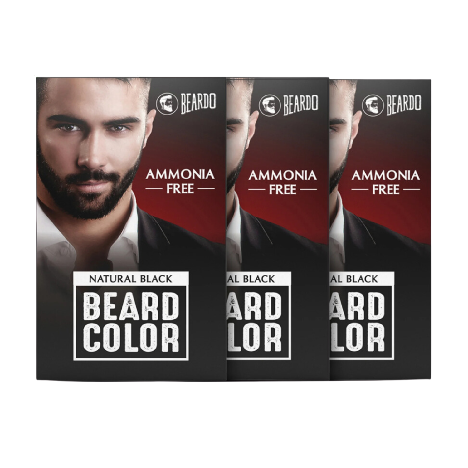 Beardo Beard Color For Men - Natural Black, 60ml | Long Lasting | No Ammonia | Easy to apply, No Stain Beard Hair Colour for men | Skin Friendly Hair dye | Full Grey Hair Coverage Beard Color color from BEARDO