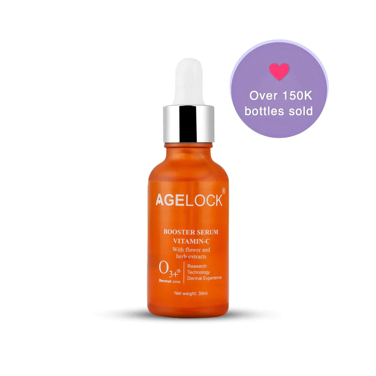 O3+ Agelock Vitamin C Booster Serum Facial Antioxidant for Sun Damage Repair & Even Skin Tone Enriched with Orange Peel, 30 ml Moisturizer from O3+