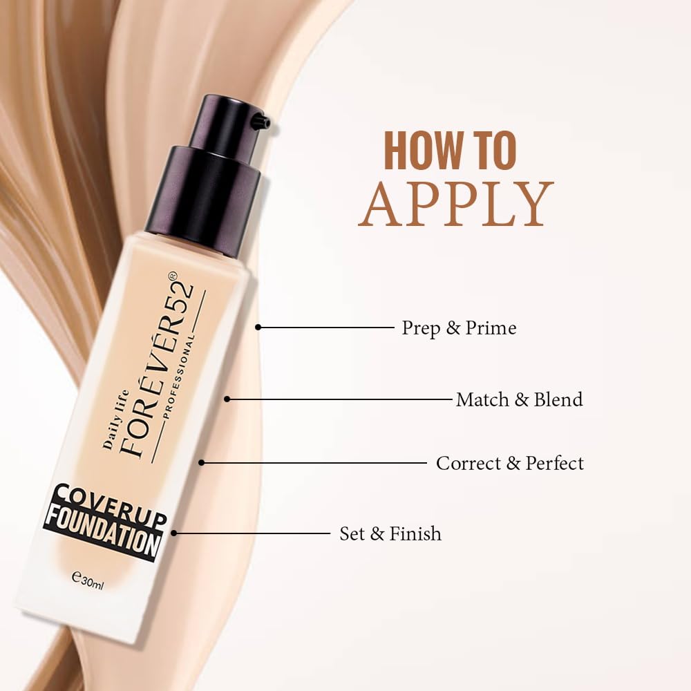Daily Life Forever52 Coverup Foundation | Natural Matte Finish, Long-lasting Full Coverage Liquid Foundation foundation from Forever52