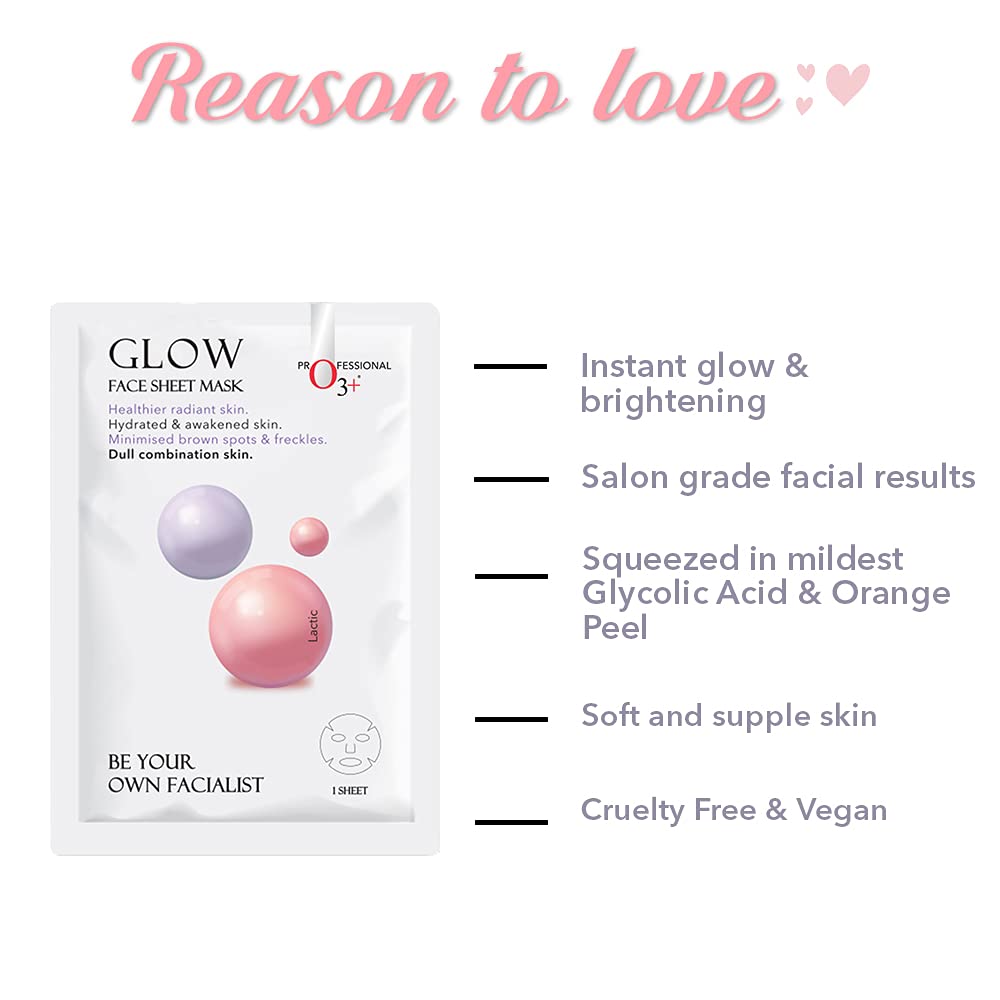 O3+ Facialist Glow Sheet Mask face mask from O3+