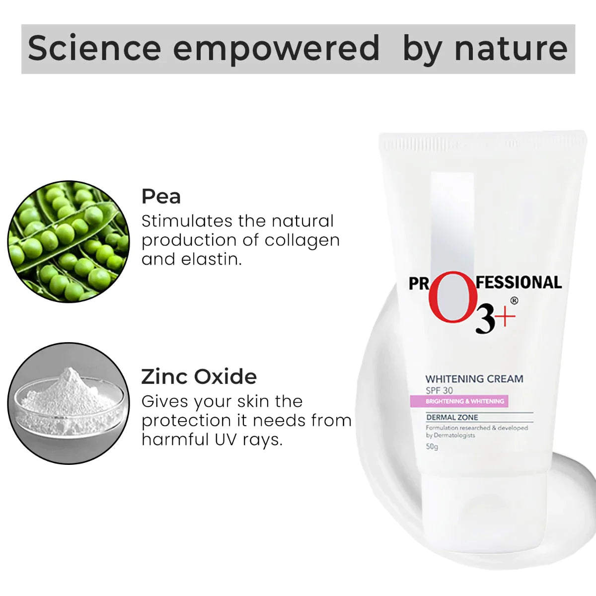 O3+ Whitening Face Cream SPF 30 Sunscreen for Skin Brightening, 50g Face Cream from O3+