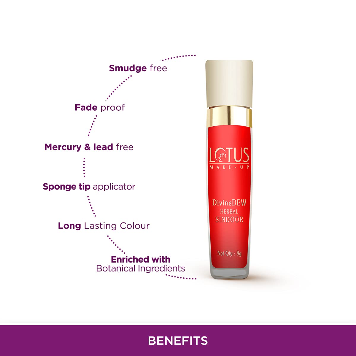 Lotus Make-Up Divine Dew Herbal Sindoor - Love Drop