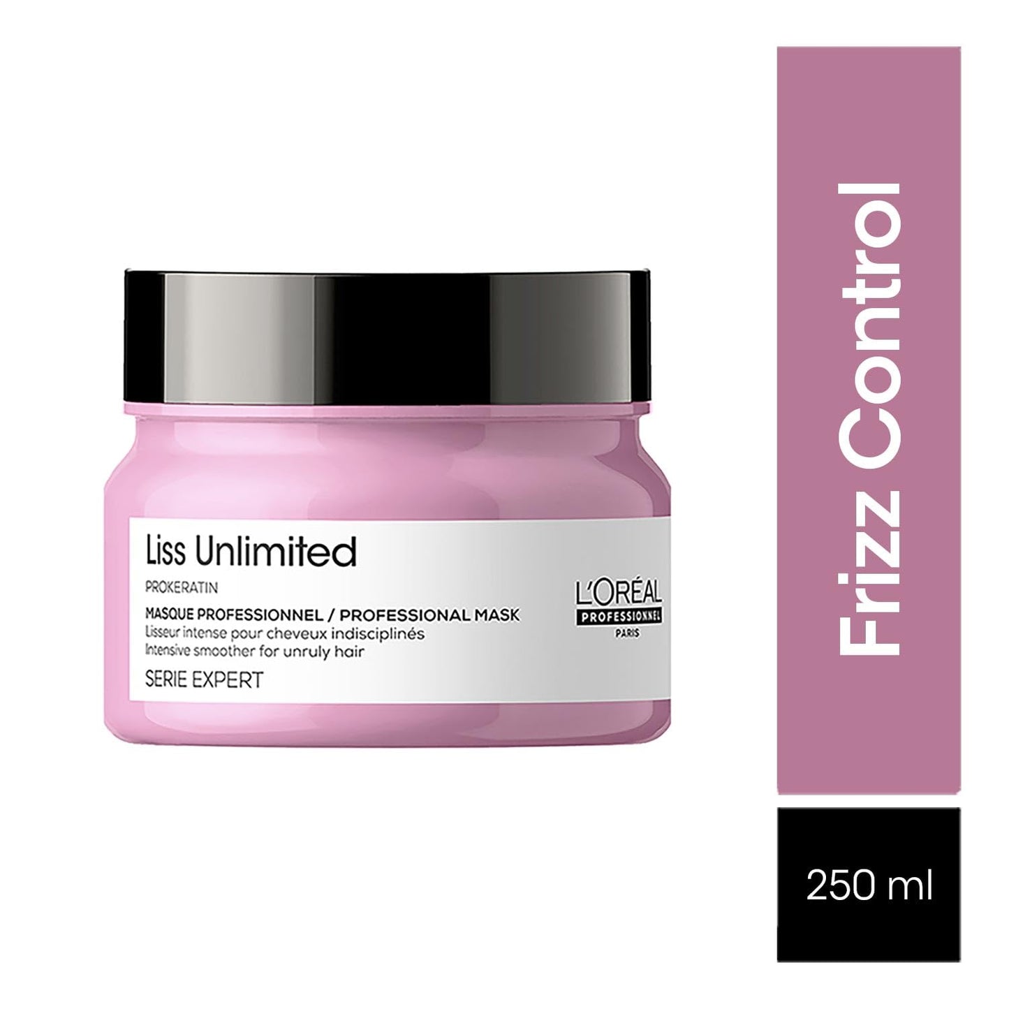 L’Oréal Professionnel Liss Unlimited Hair Mask with Pro-Keratin and Kukui Nut Oil for Rebellious Frizzy Hair, Serie Expert, 250gm hair mask from loreal pro paris