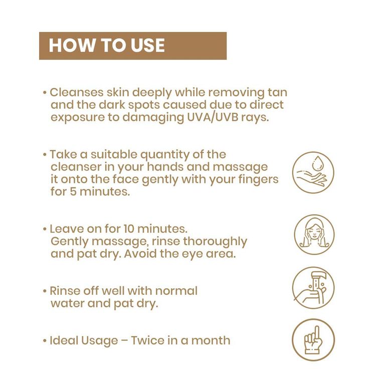 Ozone Glo Radiance DE TAN Facial Cleanser - 50 G. - Tan Removal Facial Cleanser from Ozone