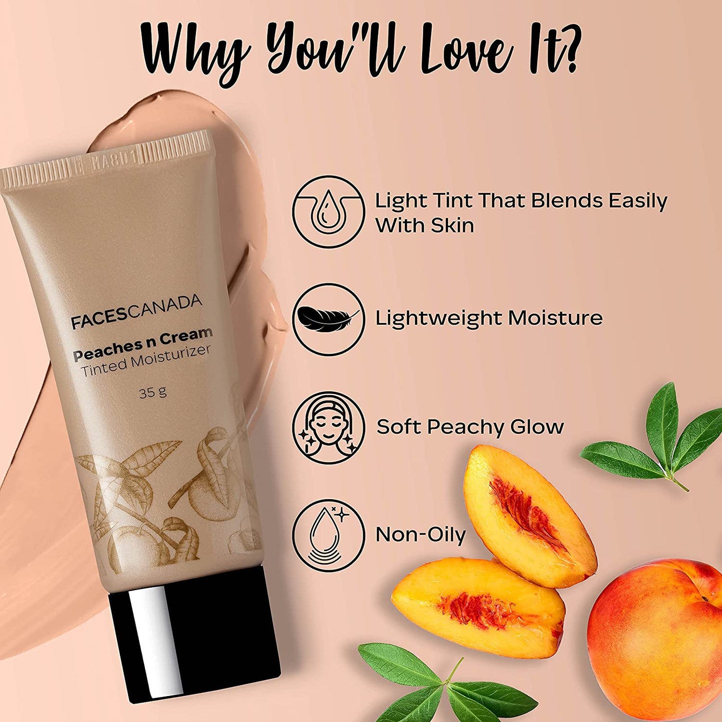 Faces Canada Peaches N Cream Tinted Moisturizer(35g)