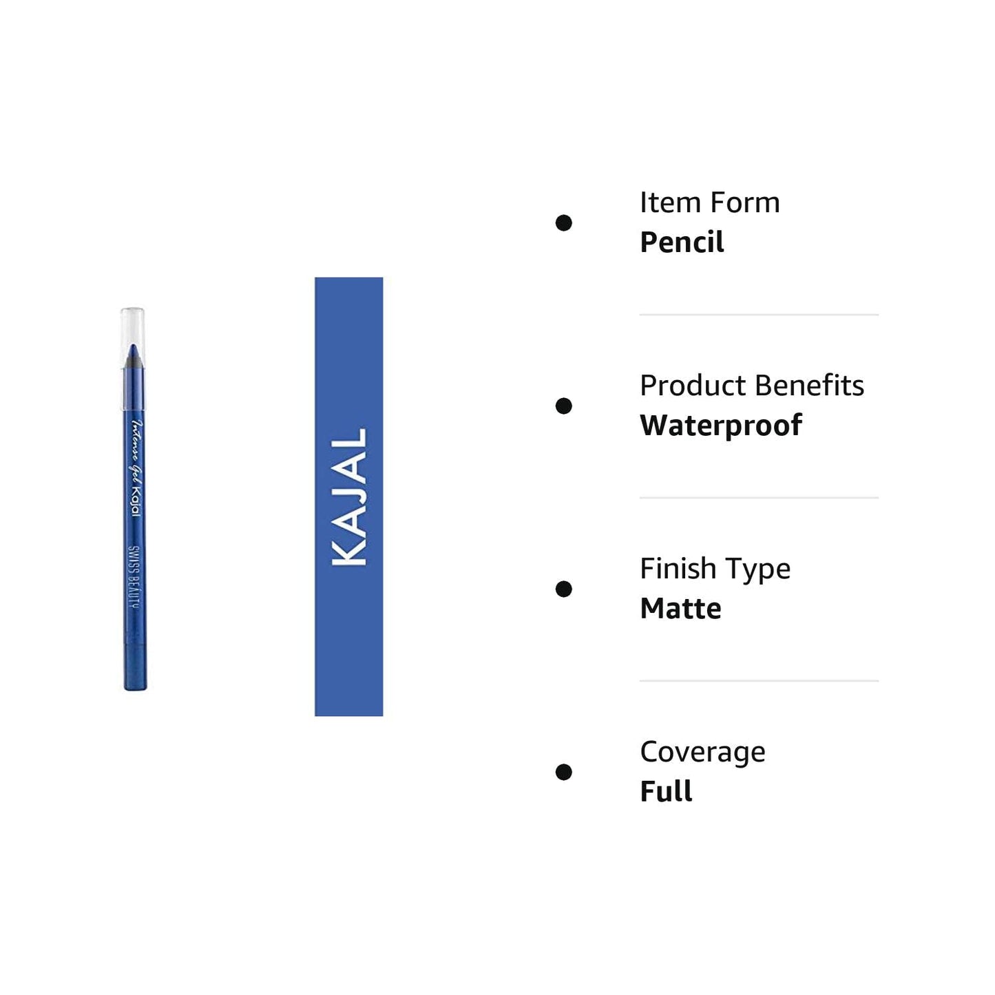 Swiss Beauty Intense Gel Kajal - Royal Blue