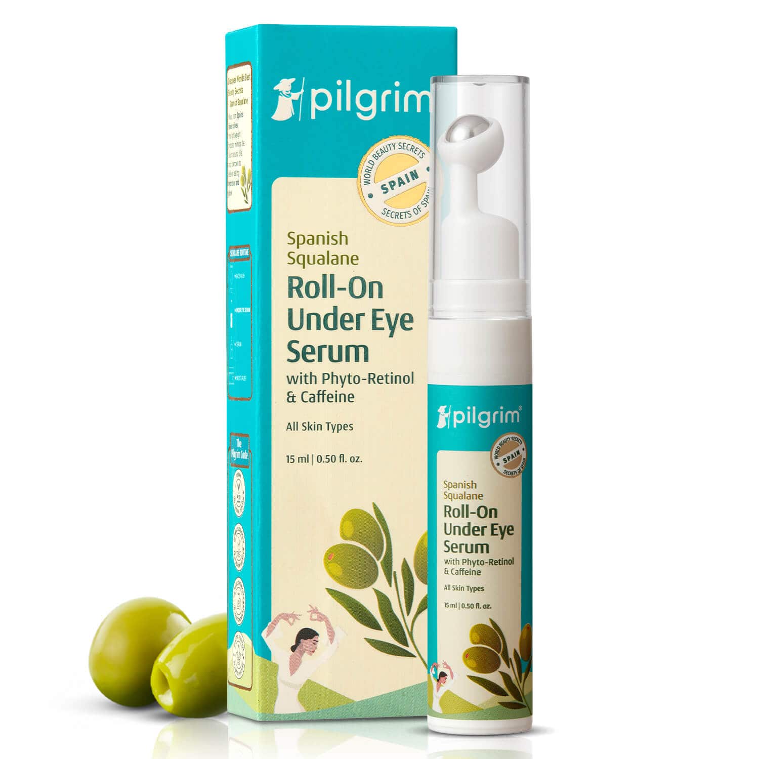 Pilgrim Squalane Roll-On Under Eye Serum | All skin type | 15ml