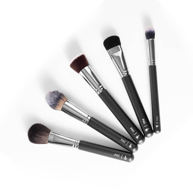 PAC Face Series - 5 Brushes Seamless Application Easy to Hold Synthetic & Natural Bristles