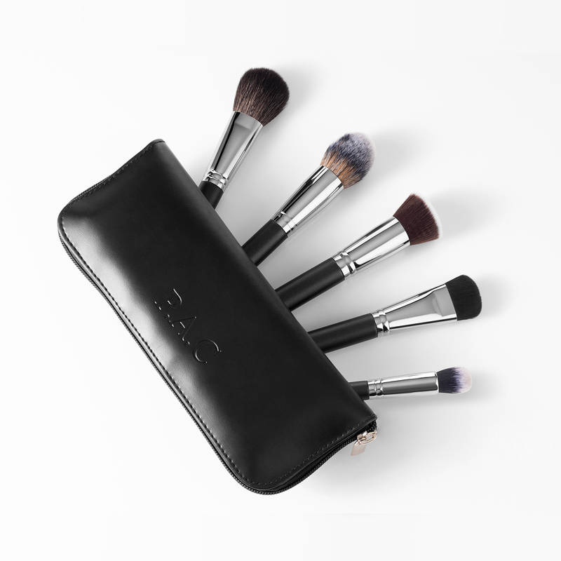 PAC Face Series - 5 Brushes Seamless Application Easy to Hold Synthetic & Natural Bristles