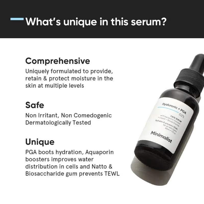 Minimalist 2% Hyaluronic Acid + PGA Face Serum For Deep, Multilevel Hydration (30ml) Face serum from HAVIN
