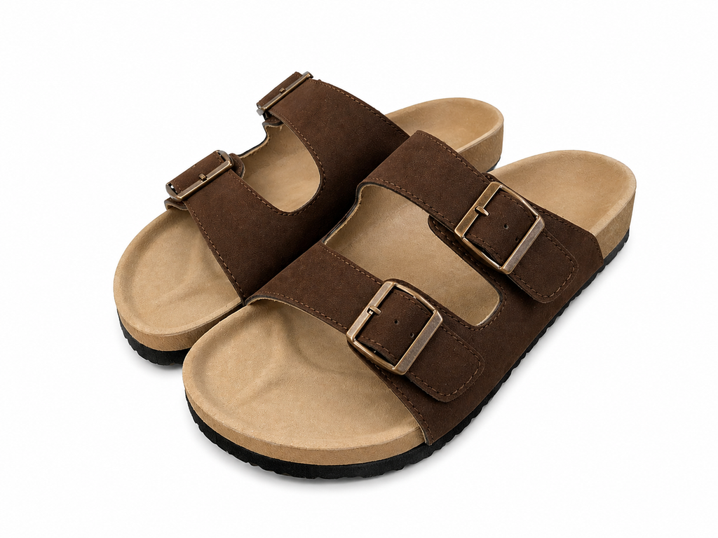 Trueman's London Men’s Double Strap Sandals | Vegan Leather