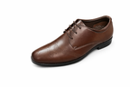 Trueman's London Men’s Semi Brogue Derby Shoe | Crust Leather - Brown