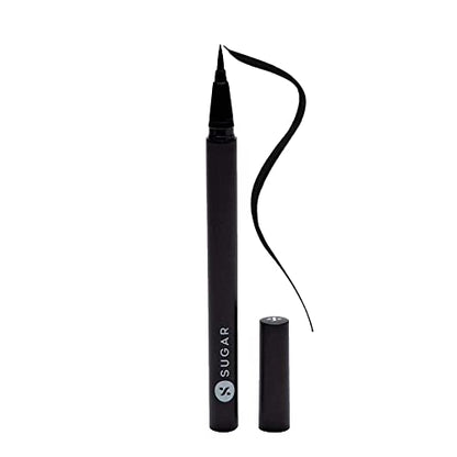 SUGAR Cosmetics - Arrested For Overstay - Waterproof Eyeliner - 01 I'll Be Black (Black Eyeliner) - Quick Drying, 100% Waterproof Eye Liner with Matte Finish  from SUGAR Cosmetics