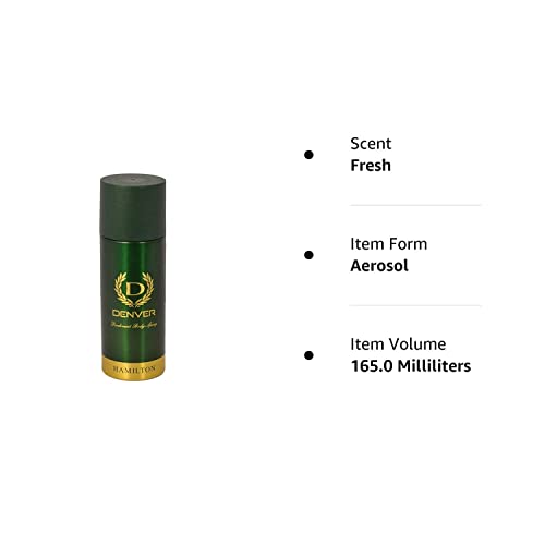 DENVER Hamilton Deodorant Body Spray - (165ML) | Long Lasting Deo for Men  from Denver