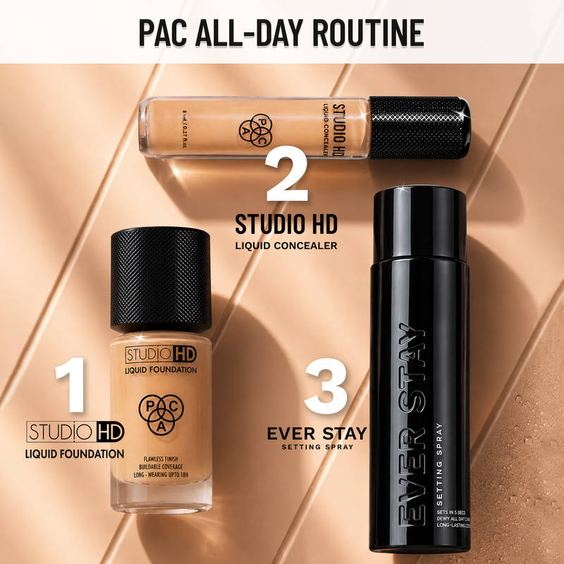 PAC Studio HD Liquid Concealer - Radiant Matte Finish, Long Wearing Buildable Coverage
