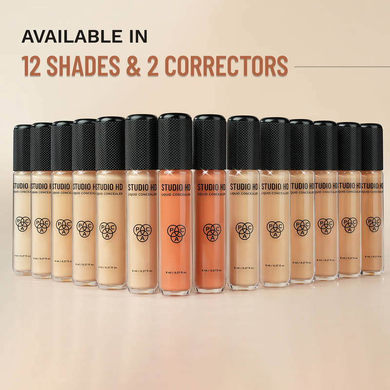 PAC Studio HD Liquid Concealer - Radiant Matte Finish, Long Wearing Buildable Coverage