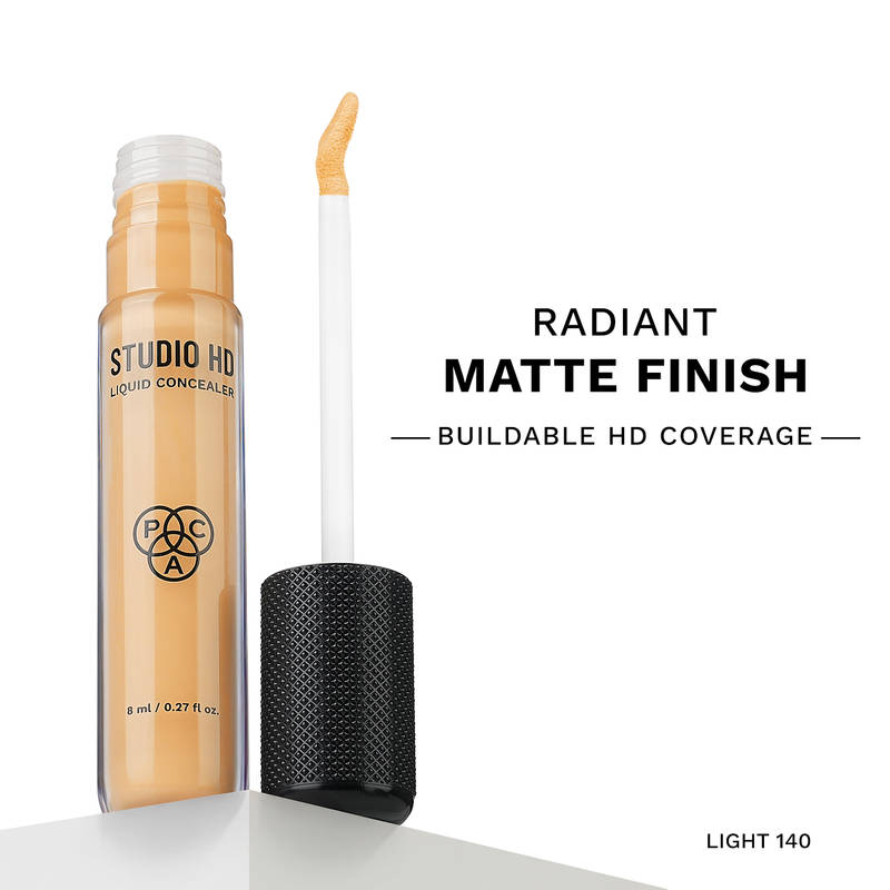 PAC Studio HD Liquid Concealer - Radiant Matte Finish, Long Wearing Buildable Coverage