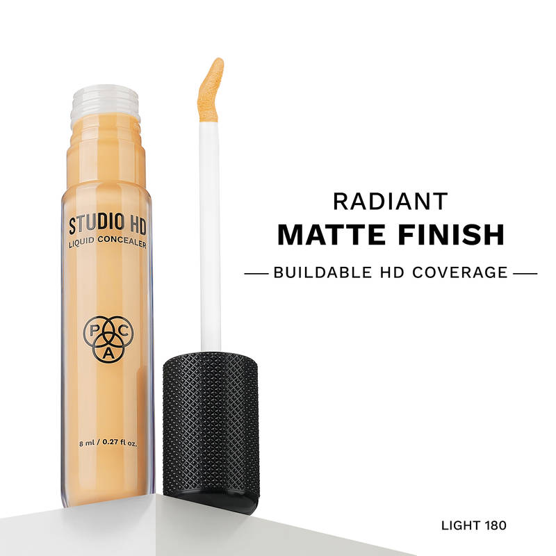 PAC Studio HD Liquid Concealer - Radiant Matte Finish, Long Wearing Buildable Coverage
