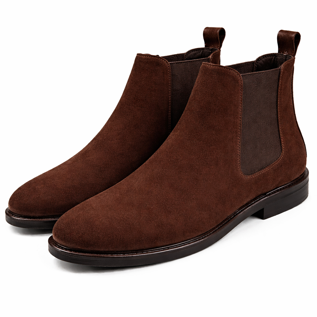 Trueman's London Men’s Chelsea Boots | Suede Leather