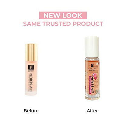 Pilgrim Spanish Squalane Lip Serum with roll-on for Visibly Plump Lips | Hydrating Lip serum for dark lips |Lip serum with Shea Butter & Pomegranate for plump & soft lips |Men & Women |6 ml lip serum from Pilgrim
