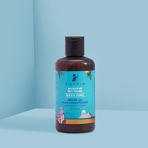 PILGRIM Korean Argan Oil Hair Conditioner with White Lotus & Camellia,Discover Healthy,Bouncy and Shiny Hair,Deep Moisturisation & Nourishment All Hair Types,Men and Women, Korean Beauty Secrets,200ml hair conditioner from Pilgrim