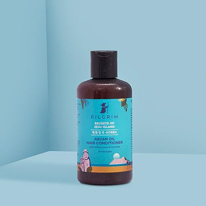 PILGRIM Korean Argan Oil Hair Conditioner with White Lotus & Camellia,Discover Healthy,Bouncy and Shiny Hair,Deep Moisturisation & Nourishment All Hair Types,Men and Women, Korean Beauty Secrets,200ml hair conditioner from Pilgrim