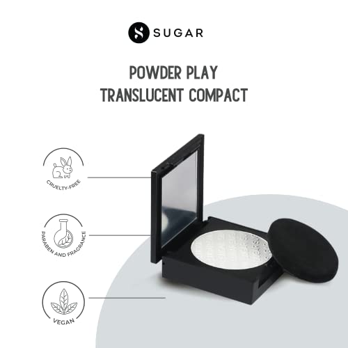 SUGAR Cosmetics - Powder Play - Translucent Compact - For Matte Finish Skin, Highlight or Subtle Baking - Oil-Controlling, Smooth Application, Long Lasting  from SUGAR Cosmetics