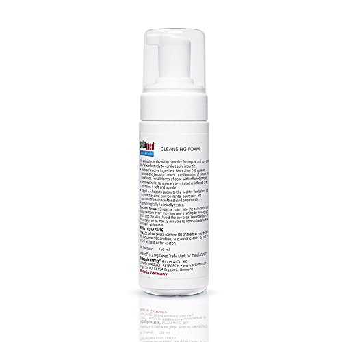 Sebamed Clear Face Cleansing Foam for Acne prone Skin 150 ml I pH 5.5 I Gentle, Effective hydrating cleanser for pimples | Face wash |men & womenl Oil Free l Clinically proven l Toxin free  from SebaMed