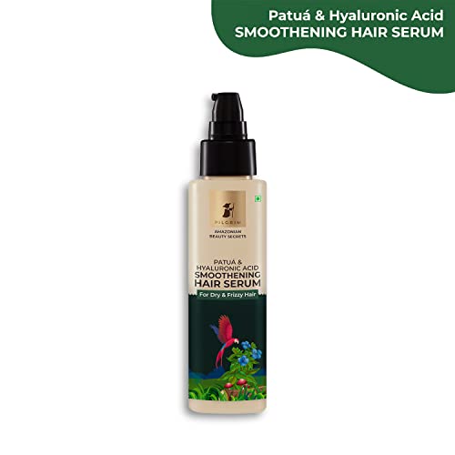 PILGRIM Amazonian Patuá & Hyaluronic Acid Smoothening Hair Serum For Dry & Frizzy Hair, Serum For Hair Smoothening, Hydrates & Detangles, Smoothens Rough Ends, Hair Serum For Unisex, 100ml hair serum from Pilgrim