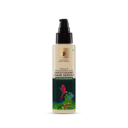 PILGRIM Amazonian Patuá & Hyaluronic Acid Smoothening Hair Serum For Dry & Frizzy Hair, Serum For Hair Smoothening, Hydrates & Detangles, Smoothens Rough Ends, Hair Serum For Unisex, 100ml hair serum from Pilgrim