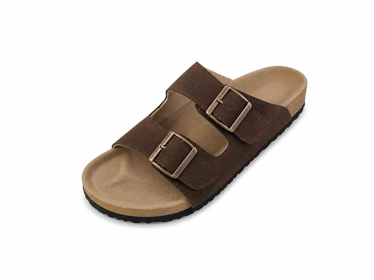 Trueman's London Men’s Double Strap Sandals | Vegan Leather