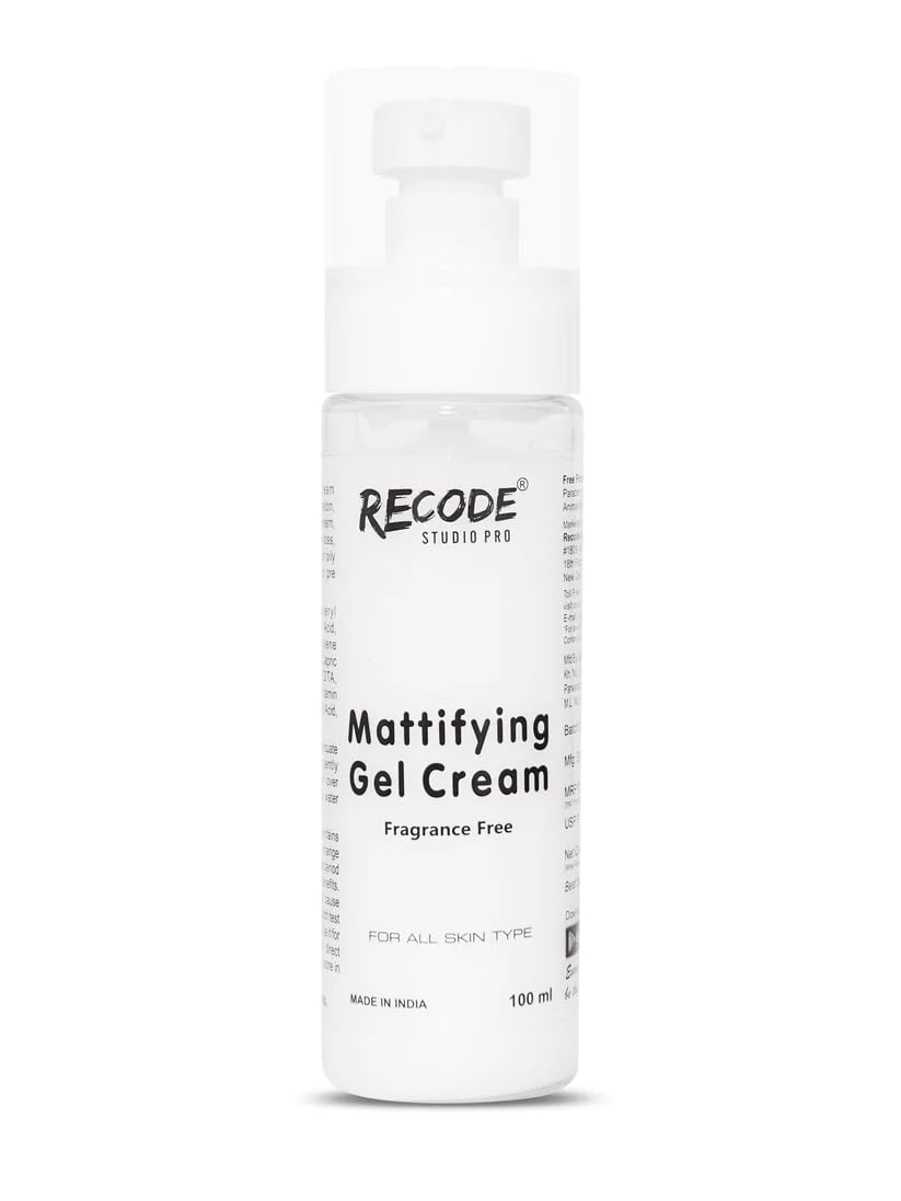 Recode Mattifying Gel Maintains Proper Skin Hydration, Base for Pre Makeup, Fragrance, Paraben & Silicone Free, For all Skin Type, 100ml  from recode