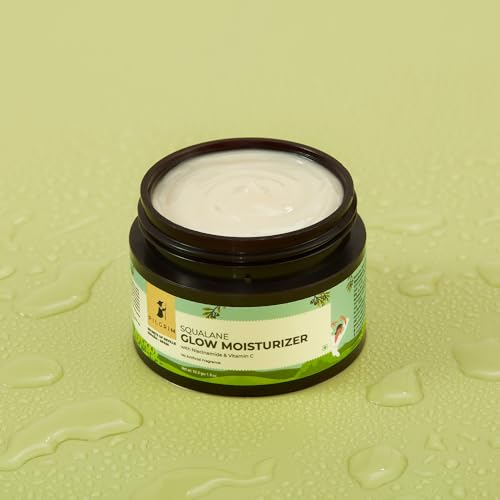 Pilgrim Squalane (Plant) Glow Moisturizer Cream For Face With Niacinamide & Vitamin C|Moisturizer For Dry Skin Hydration|Face Moisturizer Cream With Vitamin C For Glowing Skin|Non-Greasy|50 Gm Face Cream from Pilgrim