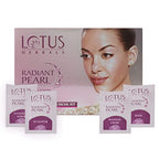 Lotus Herbals Radiant Pearl Facial Kit For Lightening & Brightening Skin With Pearl Dust & Green Tea, 4 Easy Steps, 37g(Single Use)  from Lotus