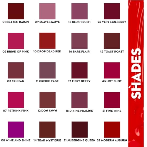 SUGAR Cosmetics - Smudge Me Not - Liquid Lipstick - 21 Aubergine Queen (Blackened Burgundy) - 4.5 ml - Ultra Matte Liquid Lipstick, Transferproof and Waterproof, Lasts Up to 12 hours  from SUGAR Cosmetics