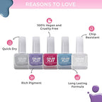 PRAUSH (Formerly Plume) ColorPlay 5-in-1 Nail Paint Combo Kit (25 ml),The Poppin Gang | Quick Drying | Long Lasting | Chemical Free |  from PRAUSH BEAUTY