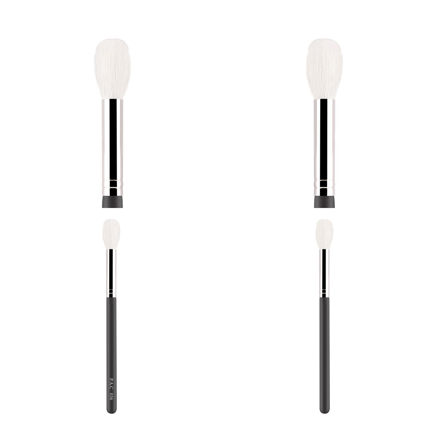 PAC Powder Brush 036 | Synthetic Bristle Makeup Brush | Blending Brush for Setting Powder Formulation | Medium Coverage Application | Black - 1 Brush  from PAC