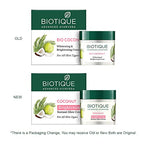 Biotique Coconut Brightening Instant Glow Cream| Lightweight and Non-Greasy | Reduces Dark Spots and Protects Ageing | Nourished and Moisturized Skin |100% Botanical Extracts| All Skin Types | 50gm Face Cream from Biotique