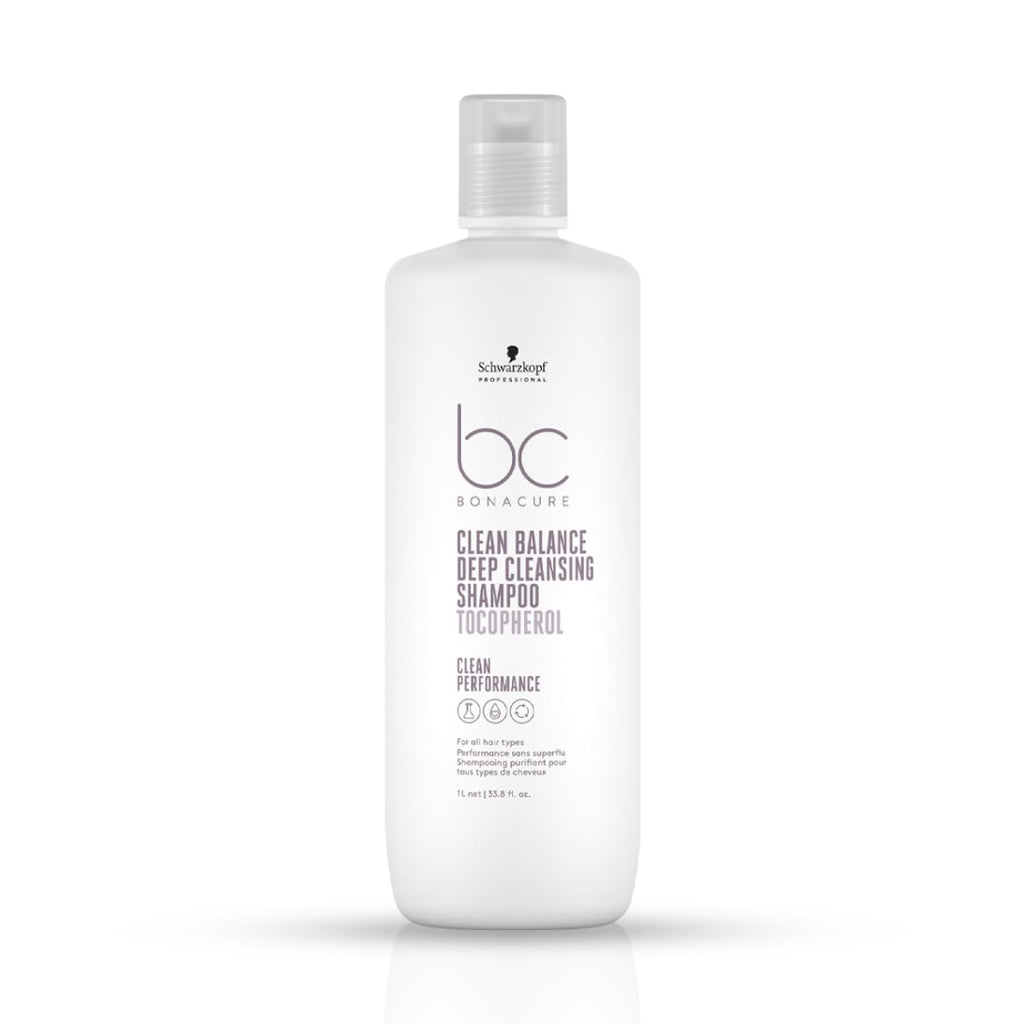 Schwarzkopf Professional Bonacure Clean Balance Deep Cleansing Shampoo with Tocopherol | For All Hair Types - 1L  from Schwarzkopf Professional