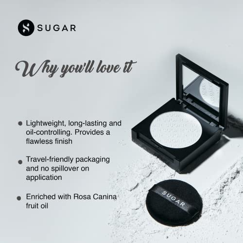 SUGAR Cosmetics - Powder Play - Translucent Compact - For Matte Finish Skin, Highlight or Subtle Baking - Oil-Controlling, Smooth Application, Long Lasting  from SUGAR Cosmetics