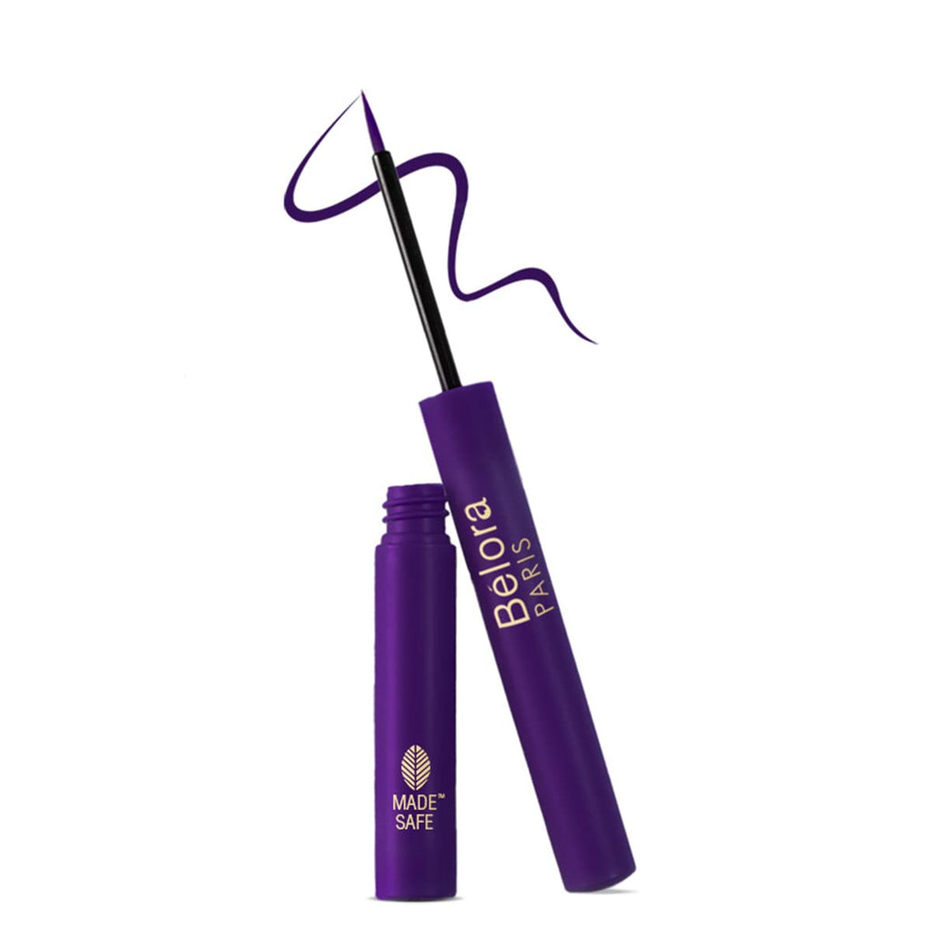 Belora Paris Colorful Desire Eyeliner | Matte Finish Liquid Eyeliner|Long stay 18 Hours | Smudgeproof |Waterproof | Intense Pigmentation -Sky High Blue  from Belora