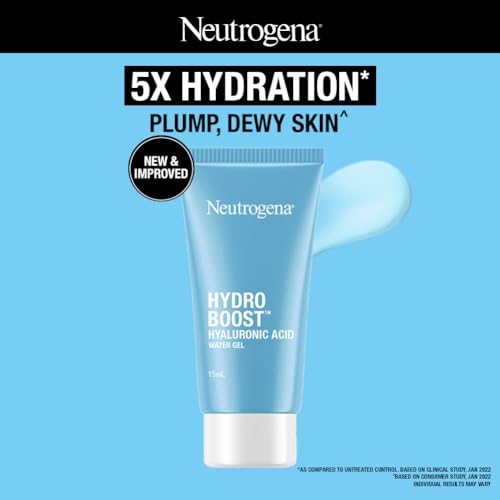 Neutrogena Hydro Boost Hyaluronic Acid Face Moisturizer 15ml | 24 hours long lasting Hydration | Oil free non sticky light water gel fast absorbing| Daily use | All Skin Types | For Men & Women 15ml  from Neutrogena