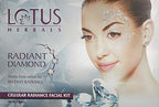 Lotus Herbals Radiant Diamond Cellular Radiance 4 In 1 Facial Kit | With Diamon Dust & Cinnamon | For All Skin Types | 4x37g, 148g (Pack of 1)  from Lotus