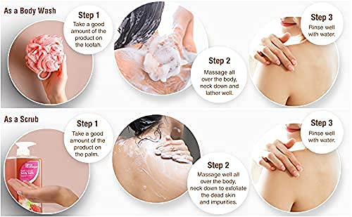 Skin Cottage Floral Fusion Essence Bath Scrub - Exfoliating Body Wash with Apricot Kernel and Jojoba Beads ( 1000 ml )  from Skin Cottage