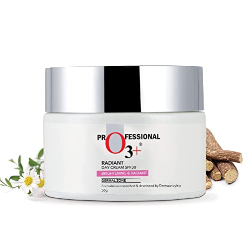 O3+ Radiant Day Cream SPF 30 | For Glowing, Even Skin Tone | Moisturises & Protects All Skin Types 50g  from O3+
