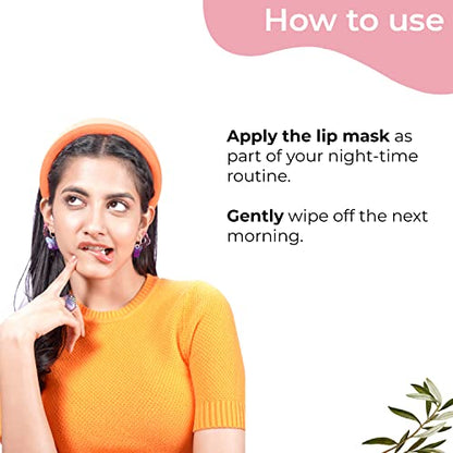 Pilgrim Spanish Squalane Lip Sleeping Mask (Bubblegum) For Unisex for Soft Lips For Perfect Pout With Shea Butter & Pomegranate For Hydrated & Soft Lips, 8g - Pink sleeping mask from Pilgrim