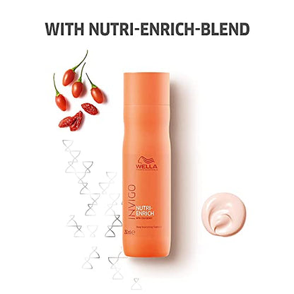 Wella Professionals Invigo Nutri-Enrich Shampoo for Damaged Hair | 250 ml | Nourishing, Hydrating Hair Cleanser for Dry Hair | With Goji Berry Nutrients  from WELLA PROFESSIONALS